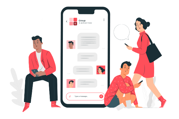 Chatting with friends